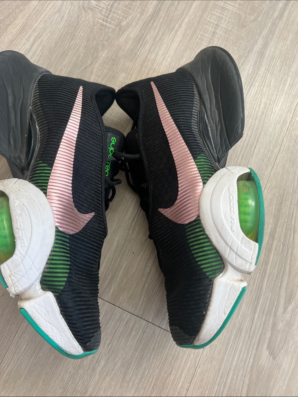 Nike SuperRep Go Training Shoes 10 Black/Pink Green gym Y2K sporty workout - Picture 7 of 11